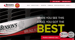 Desktop Screenshot of bensonshvac.com